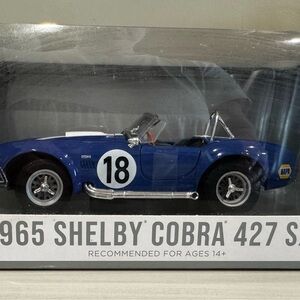 Napa 1965 Shelby Cobra 427 S Roadster Diecast - Blue with White stripes 1/24 sc